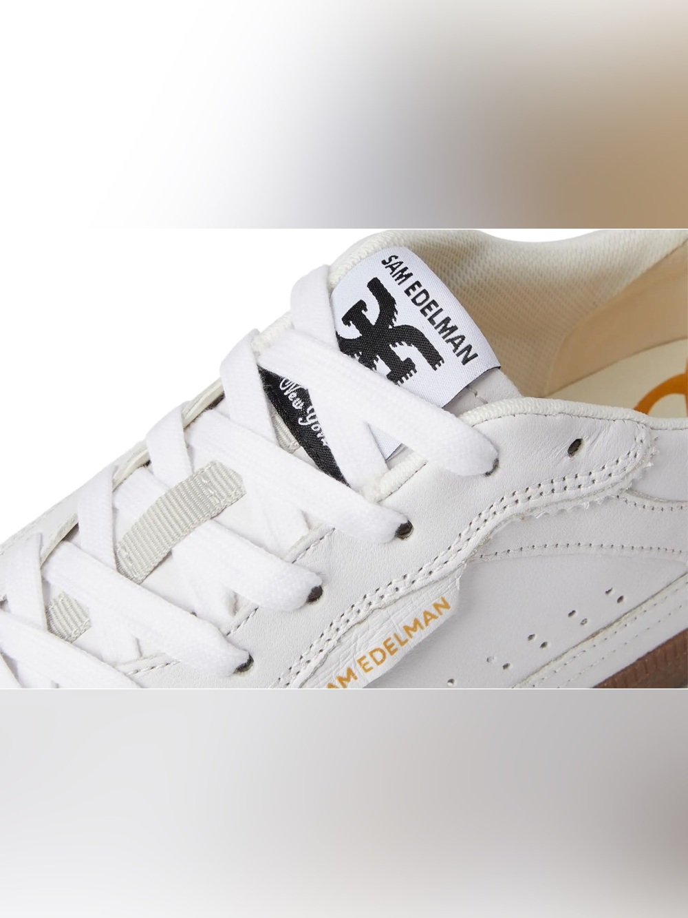Sam Edelman White & Green Kallen Skater Sneaker Like New in Box! 9.5M Round Toe - Picture 6 of 16